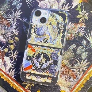 Hollister Clear Phone Case with Artistic Design